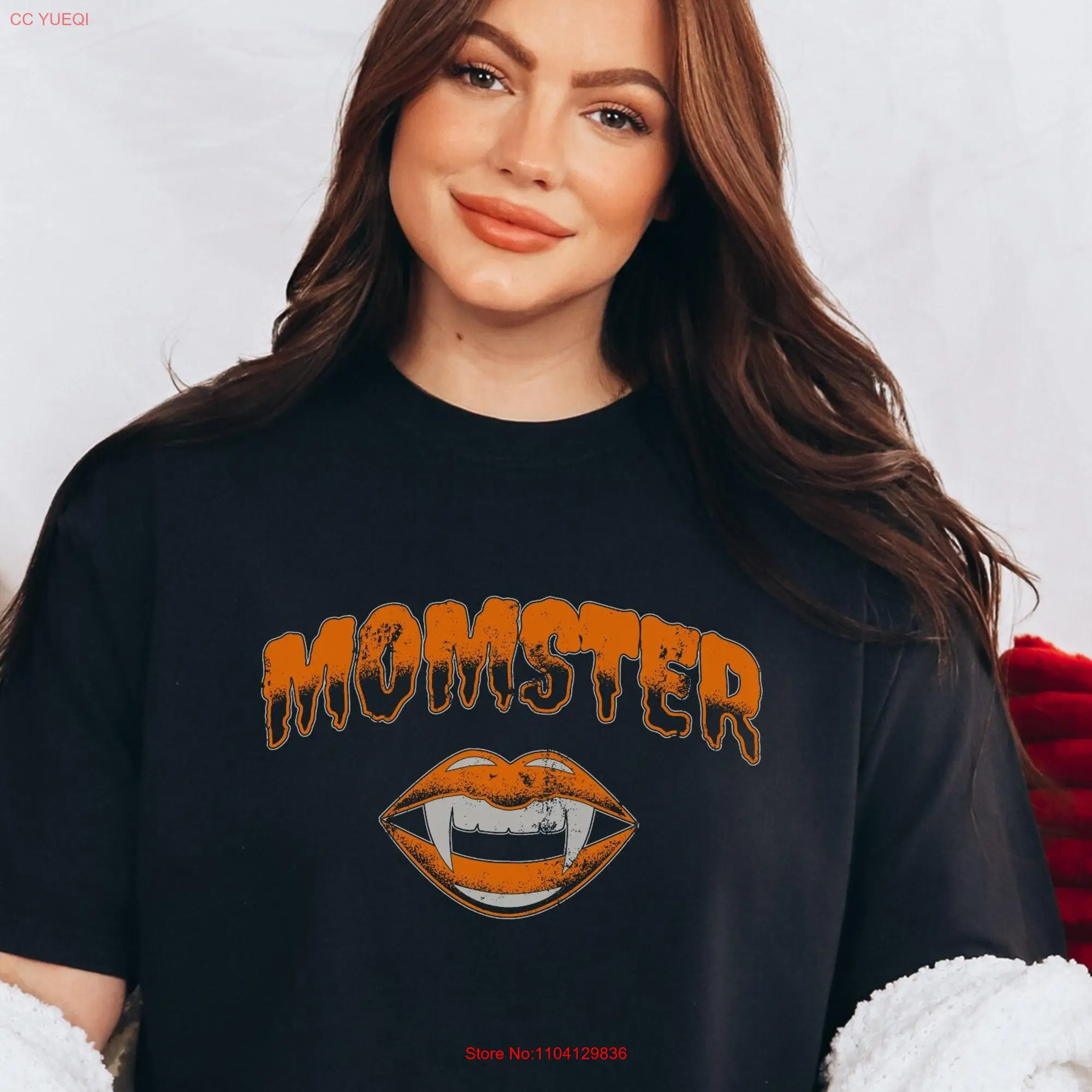 Momster Comfort Colors T Shirt Retro Halloween Cute Fall Vintage GhosT Spooky Season Trick or Treat Vampire