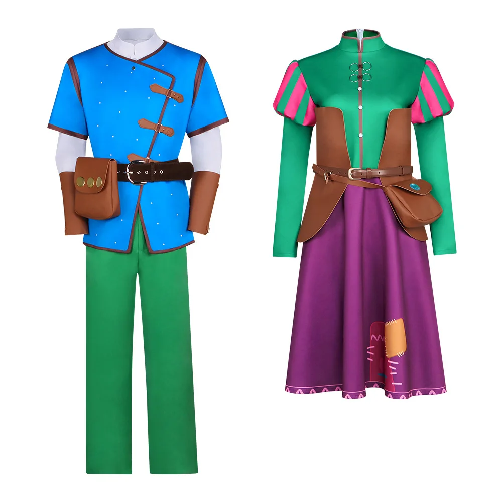 

Cinderella Three Wishes Grey Princess Role-playing Costume Set Halloween Stage Performance Clothes Women's Ethnic Fashion