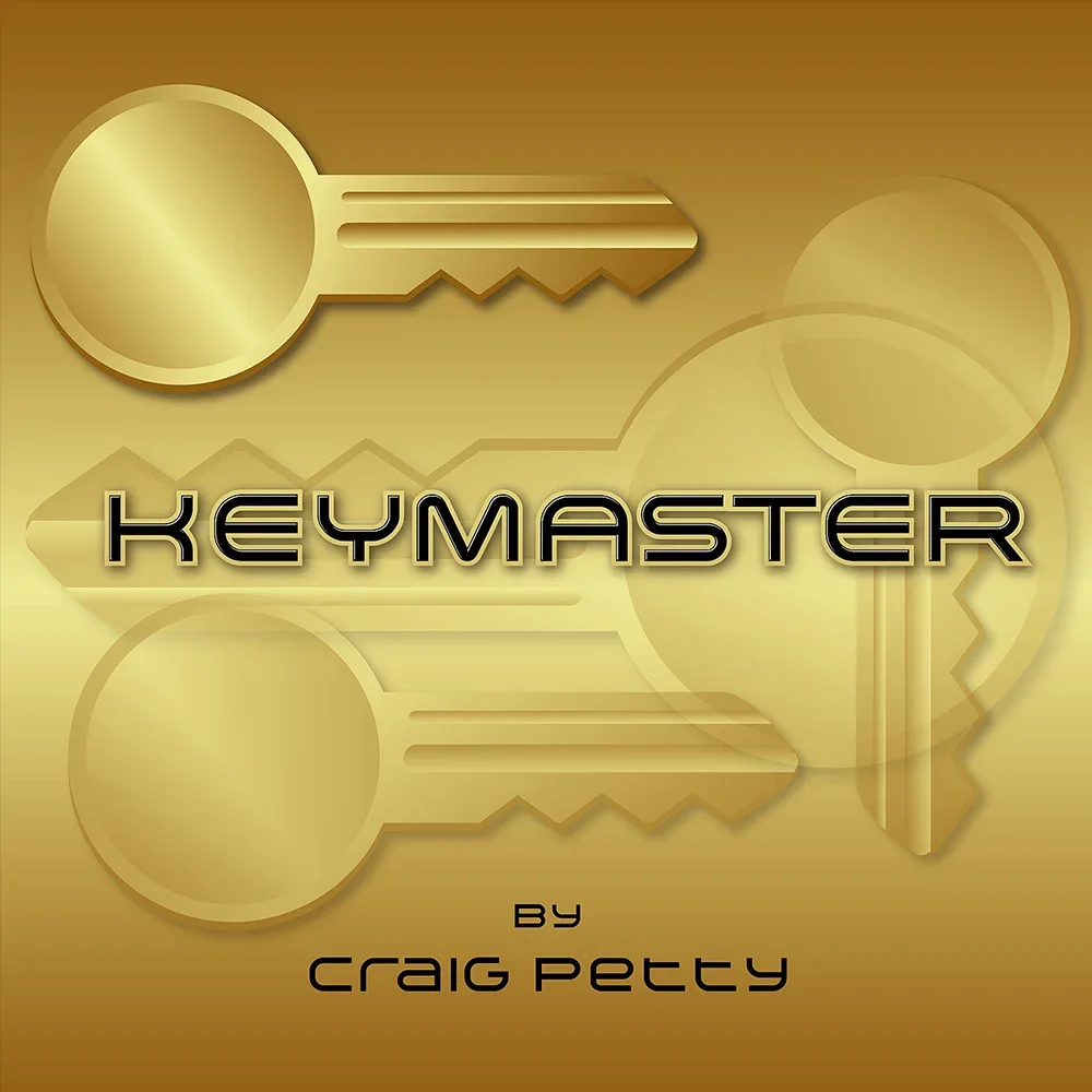 Keymaster (Gimmicks and Instructions) by Craig Petty Magic Tricks Moving Hole on Key Close Up Illusions Mentalism Comedy Props