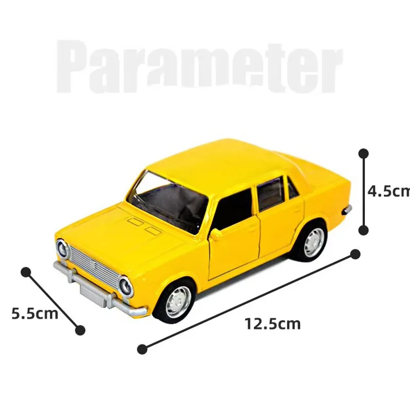 AvtoVAZ Lada de aleación de Metal para niños, coche clásico Rova con 2 puertas, juguete de regalo de cumpleaños, 1:36