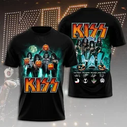 Classic Rock Band Kiss 3D Printing T-shirts Men Women Hip Hop Short Sleeve O-Neck Tops Tees Oversized Street Men's Clothing