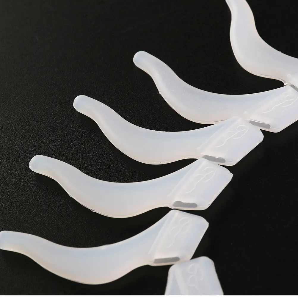 

5Pairs Anti Slip Silicone Eyeglass Ear Lock Grip Holders L Size White Non Slip Hook Prevent Glasses Falling Sports Outdoors