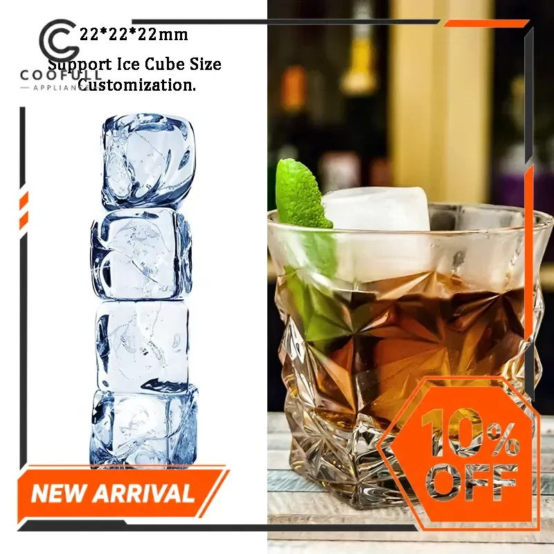 Commercial Ice Maker Machine Industrial Cube Ice Maker Half Moon Shape Ice Machine for Bar Restaurant Business High Quality