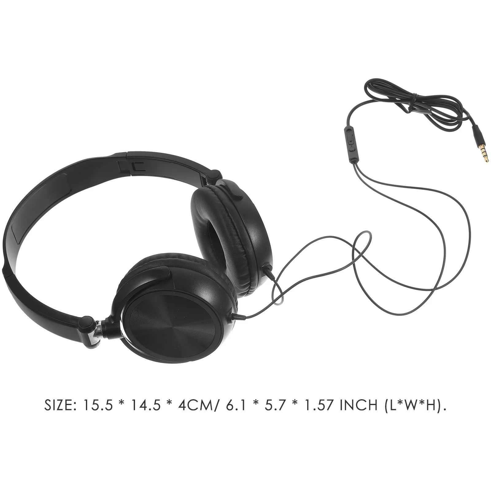 

Headphones Lightweight Foldable Headset Microphone Volume Control Compatible with Iphone Smartphone Pc Laptop Tablet Black Bass
