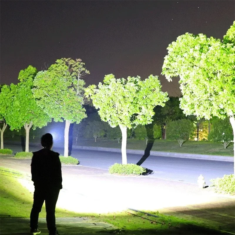 High Power LED Headlamp Dimmable Rechargeable Head Light Outdoor Fishing Lantern Super Bright Long Range 5000M Head Flashlight