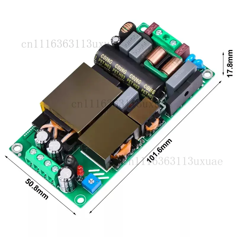24V 7.5A 180W AC-DC Switching Power Supply Module with Aluminum Base Plate, PFC+LLC High Efficiency, GS-H180S24