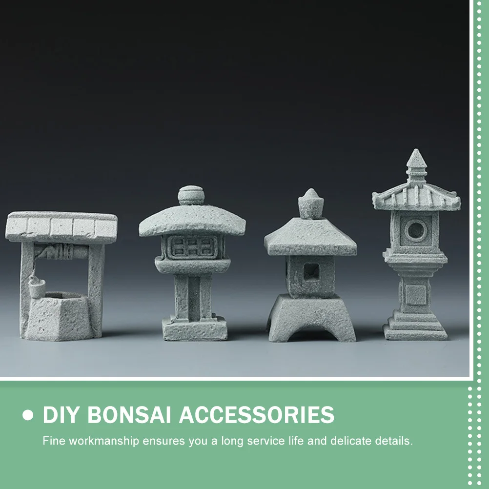 

Simulation Chang Tower Sandstone Micro Landscape Ornament Pagoda Statue Decor For Garden Zen Home Desktop Mini Craft