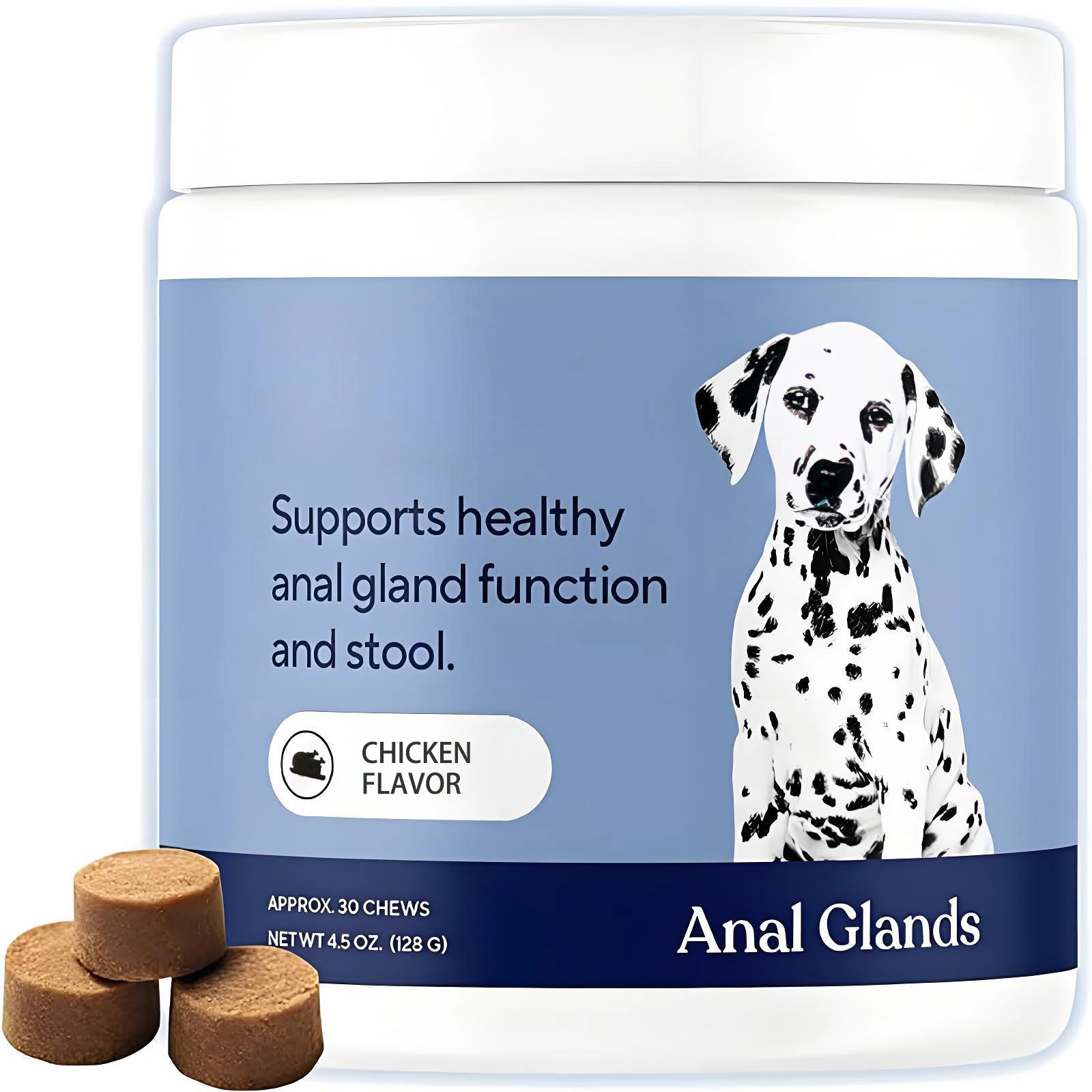 Analdrüsen-Kausnacks für Hunde, Unterstützung für gesunde Darmfunktion & Stuhlgang, Probiotika für feste Stühle, Linderung von Verdauungsblähungen & Komfort für die Drüsen