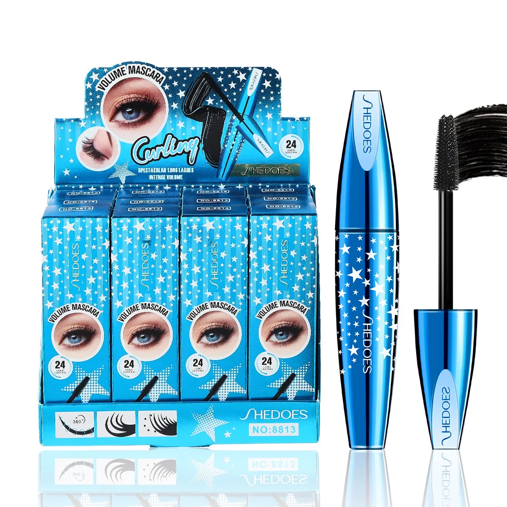 Sjedoes 10Ml Zwarte Mascara Krullend Dik Verlengende Wimper Waterdichte Hydraterende Mascara Blijvende Natuurlijke Nieuwe Mode Cosmetica