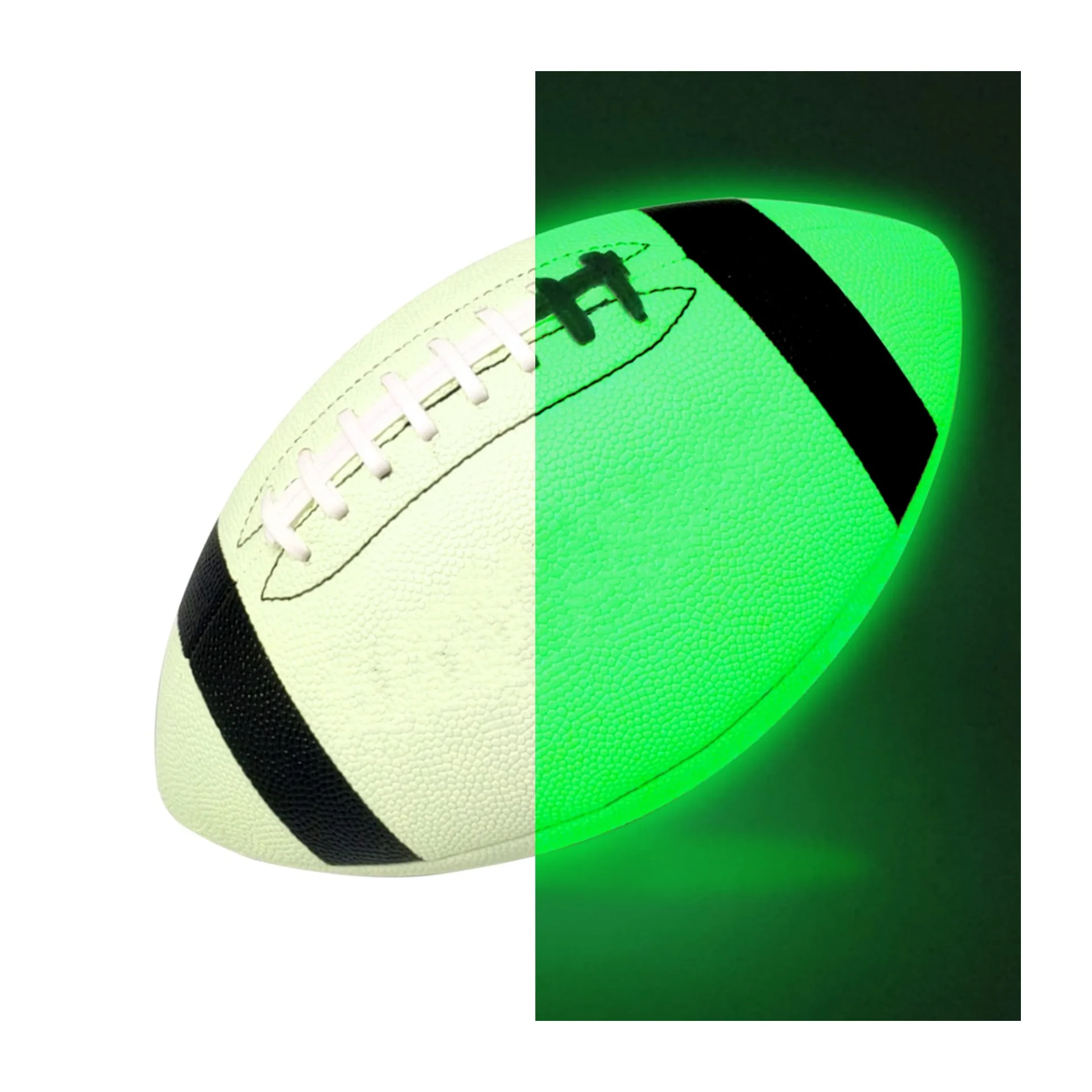 Glow in The Dark Rugby Ball Size 9 American Footballs Good For Kids and Adults Outdoor Activity