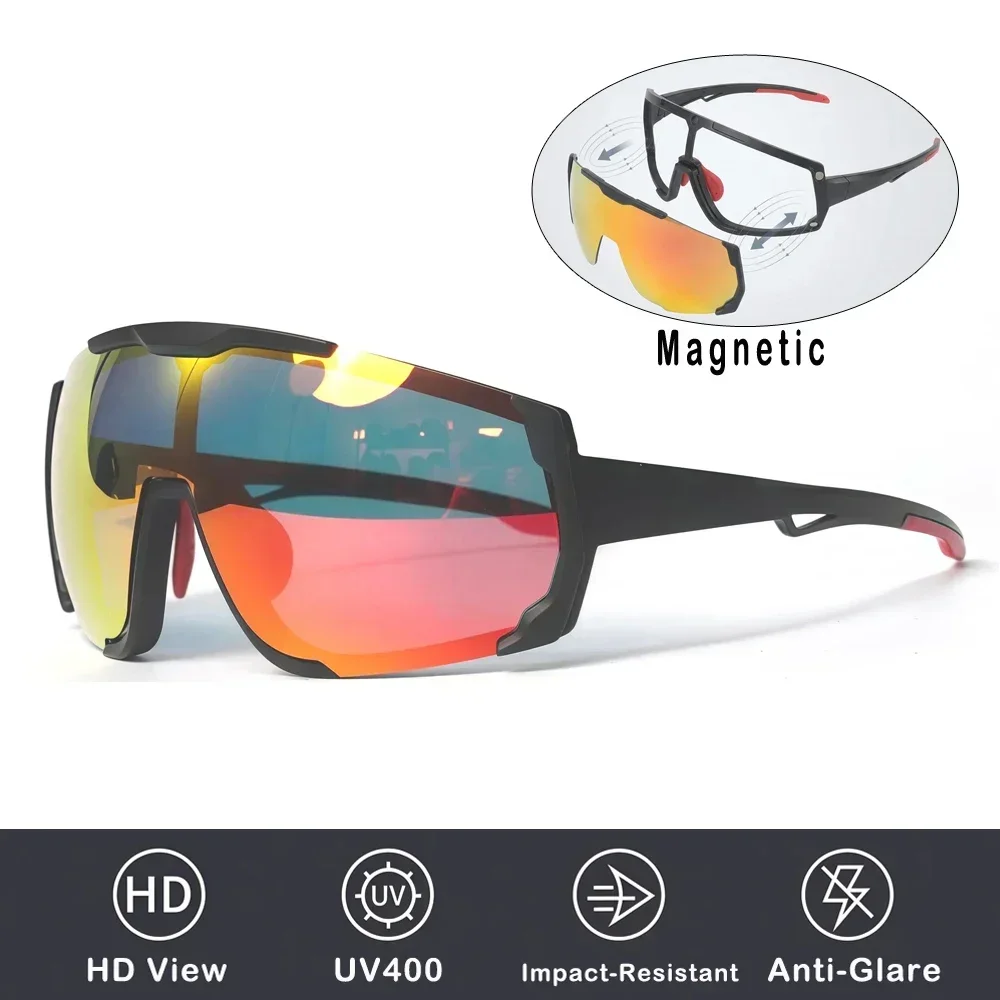 

Поляризованные велосипедные очки 1s с магнитной заменой линз, UV400, для шоссейных и горных велосипедов, солнцезащитные очки для мужчин и женщин, велосипедные очки с антибликовым покрытием, спортивные очки