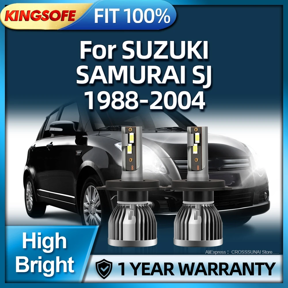 

2pcs H4 LED Headlight CSP Chip Car 6000K Lamp For SUZUKI SAMURAI SJ 1988-1995 1996 1997 1998 1999 2000 2001 2002 2003 2004