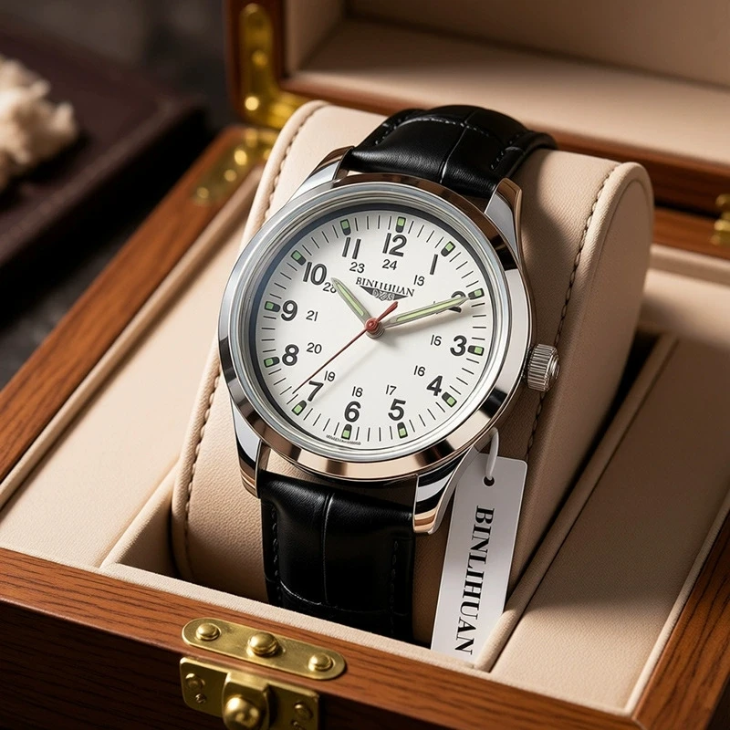 

New Fashion Luxury Man Business Leather Watch Men Higt Quality Quartz Watches Students Sports Wristwatches Gifts Hot Top Clock