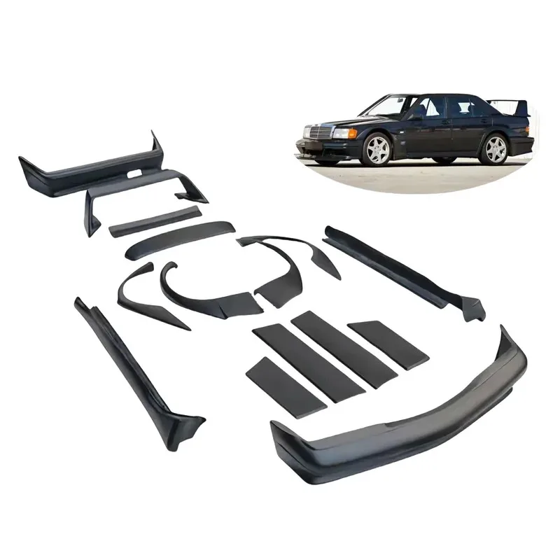

Абсолютно новый комплект обвеса для C-класса 190E W201 EVO (1982-1993): широкие боковые диффузоры, передний и задний бамперы, накладка на багажник.