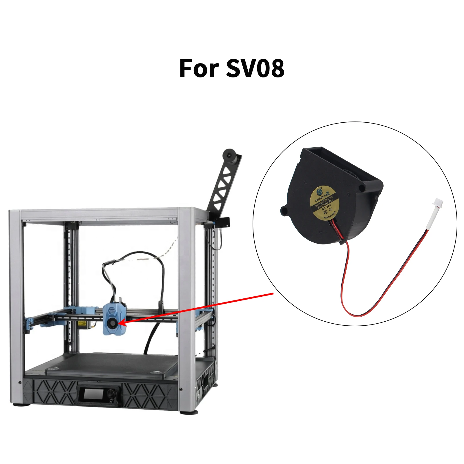 5020/4010/3010 ثلاثة أنماط للتبريد SV08 مروحة صامتة تبريد سريع ومروحة صامتة للطابعة ثلاثية الأبعاد SV08