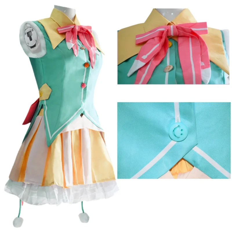 Kusanagi Nene Косплей Костюм Аниме Проект Sekai Красочные Сценические Страны × Showtime Платье Принцессы Парик Одежда Женщины Девушки