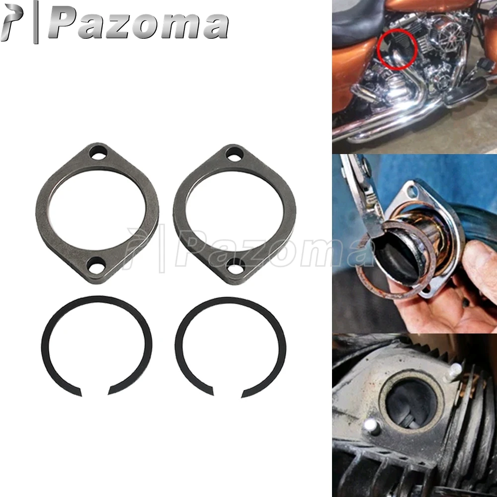 Motorcycle Exhaust Flange Gasket Seal Install For Harley Sporster XLH883 XLH1200 Custom Iron883 Forty-Eight XR1200 XL1200 XL883