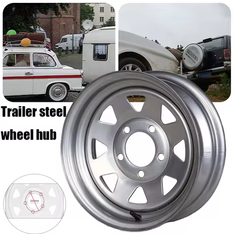 12''x4J/13''x4.5J/14''x5.5J Alium Trailer Rim 5 -114.3 Car Bolt Pattern Capacity Caravan Boat RV Parts Accessories