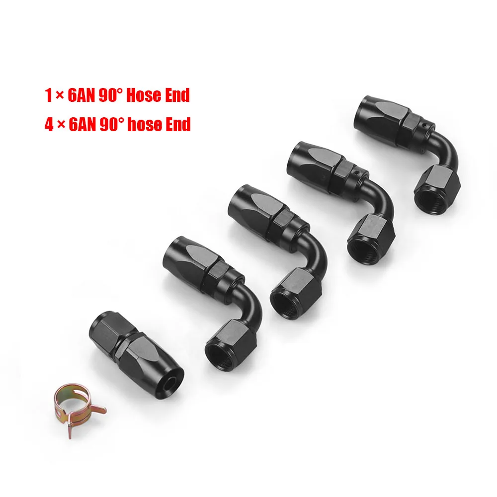 레이싱 AN6 파워 스티어링 펌프 호스 키트 (GM LS 스왑용 펌프 마운트 리저버 포함, 랙앤피니언 손상 방지 압력 리턴)