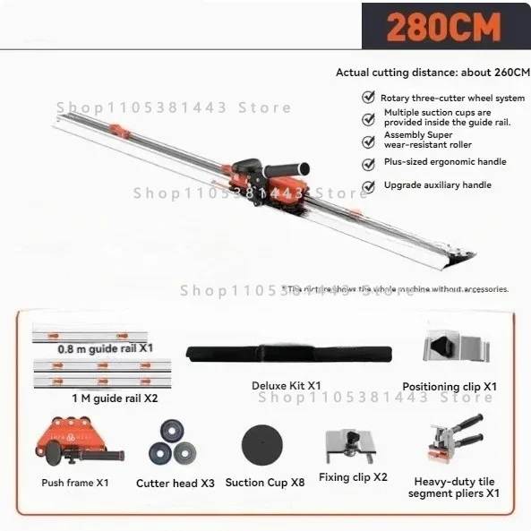 Connectable Manual Tile Cutter for Large Format Porcelain and Ceramic Tiles