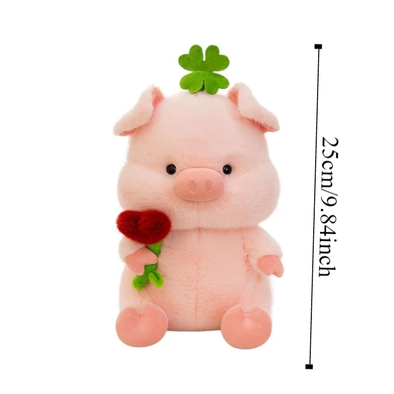 PP القطن خنزير عقد زهرة أفخم دمية رقيق لينة محشوة خنزير بلوشي لعبة جمع Ins خنزير محشوة الدمى ديكور المنزل #6