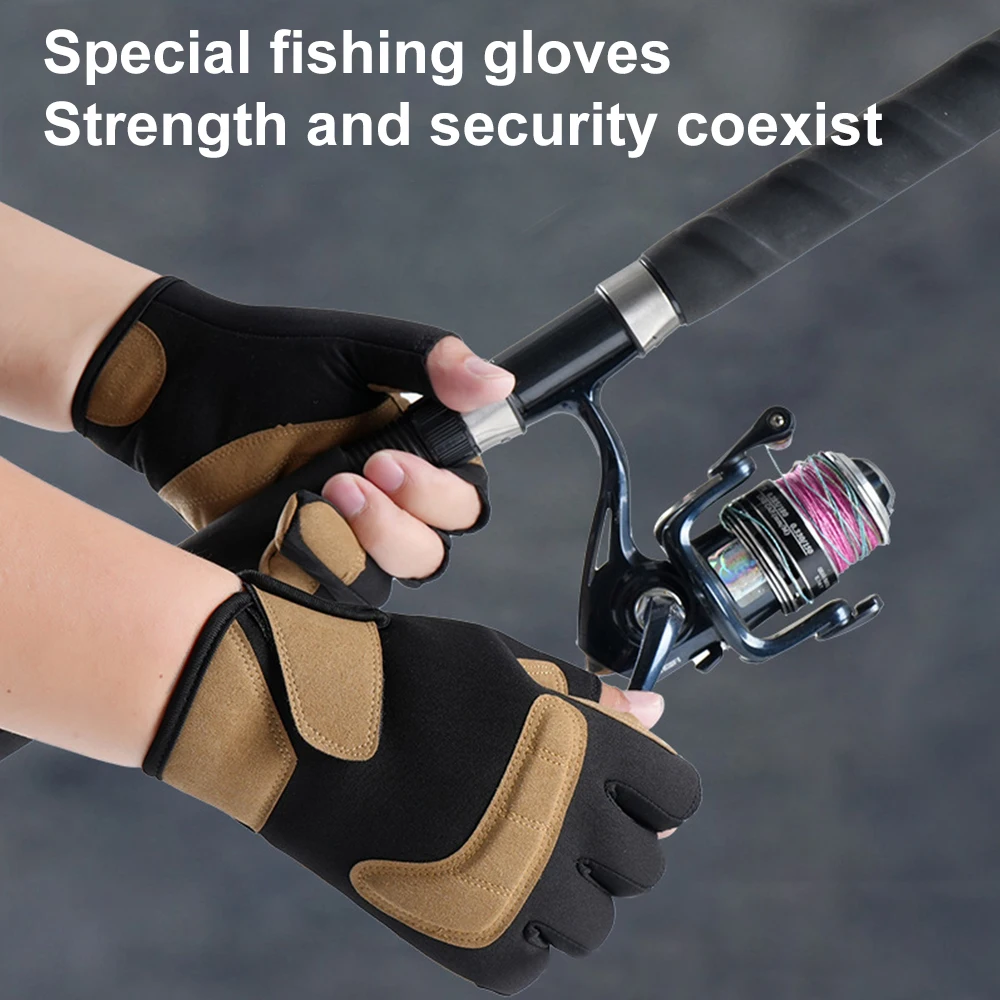 Winter Fishing Gloves Flip Waterproof Winter Gloves Windproof Men Women Warm Protection Fish Angling Garden Labor Gloves