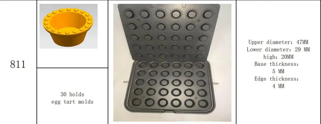 Removable Plate/ Egg tarts mould Egg Tart Plates For Egg Tart Machine