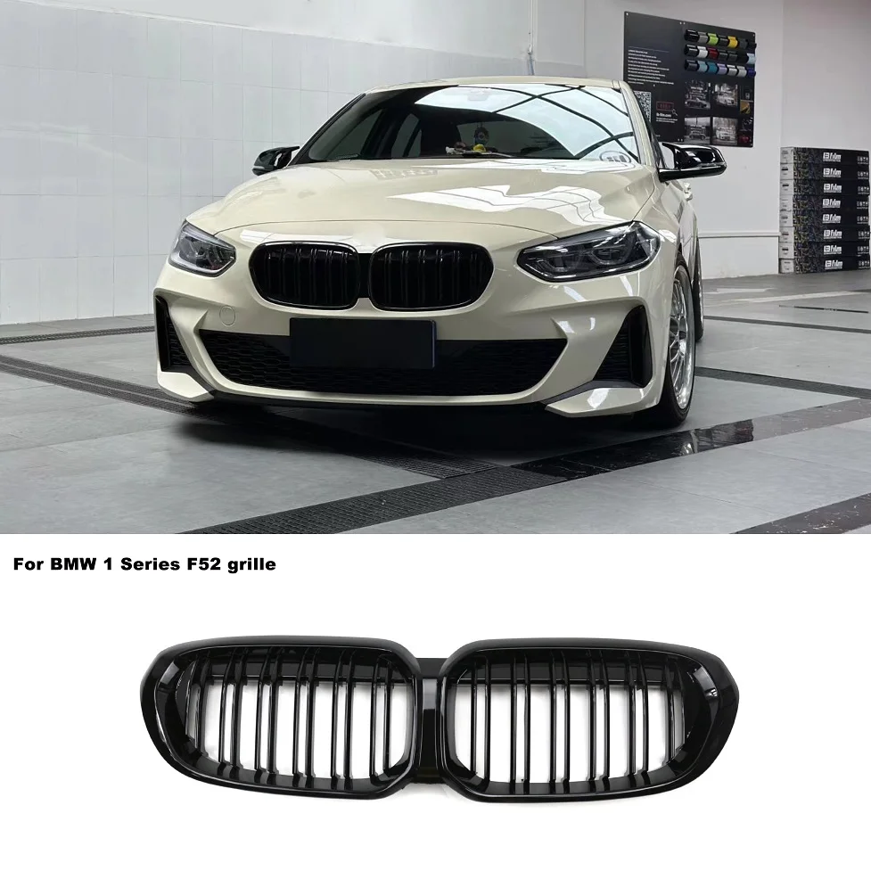 Front Modification Double Slat Parallel Bars Grille Grill Center Grid Mesh Conjoined body For BMW 1 Series F52 120i 118i 125i