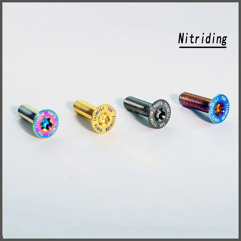 1pc Titanium Bolt M5x12 15 20 30 35mm Torx Flat Countersunk Head Inner Plummer Screw Steering Wheel Modification Screw Nitriding