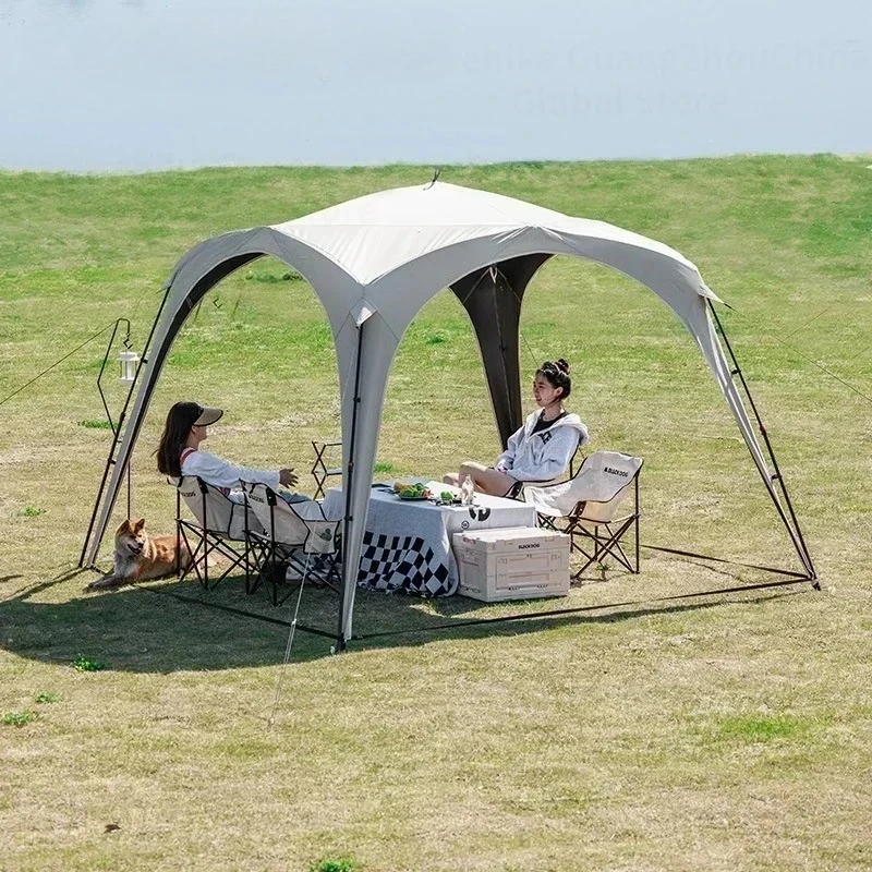 Travel Family Automatic Dome Tent Self-Supporting Quick Open Black Coating Outdoor Camping Canopy Deployable Tarpaulin