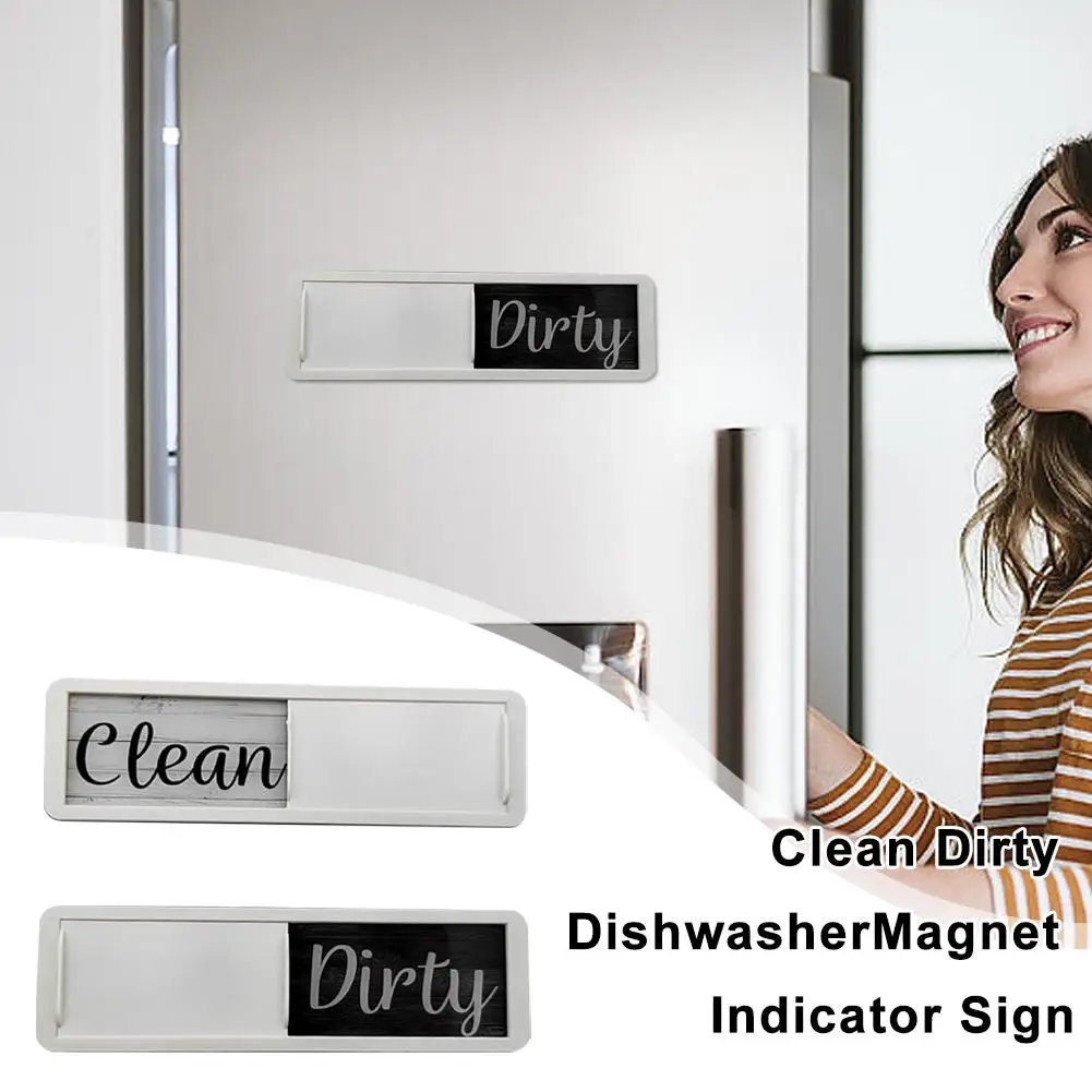 Dishwasher Clean Dirty Magnetic Refrigerator Sticker Indicator Sign Magnet Hotel Decorative Door Sign Acrylic O6b2