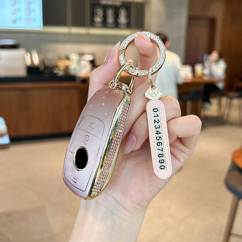 

Suitable for Mercedes Benz C E A B S Class GLE GLA GLB GLC GLS AMG car key bag exquisite durable car interior shiny key car tool