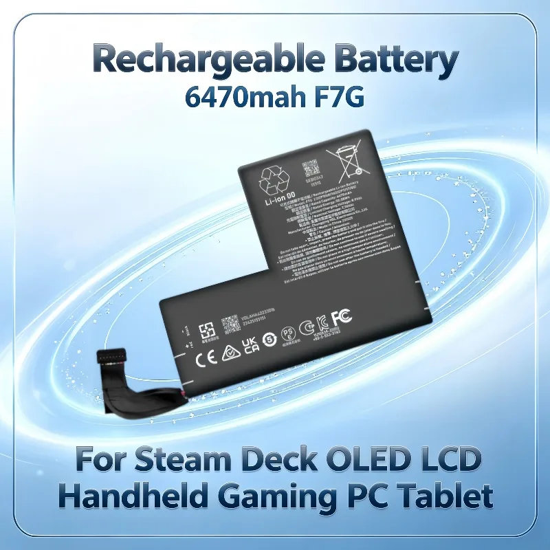 6470mah F7G Rechargeable Battery for Steam Deck OLED LCD Handheld Gaming PC Tablet Replacement Part