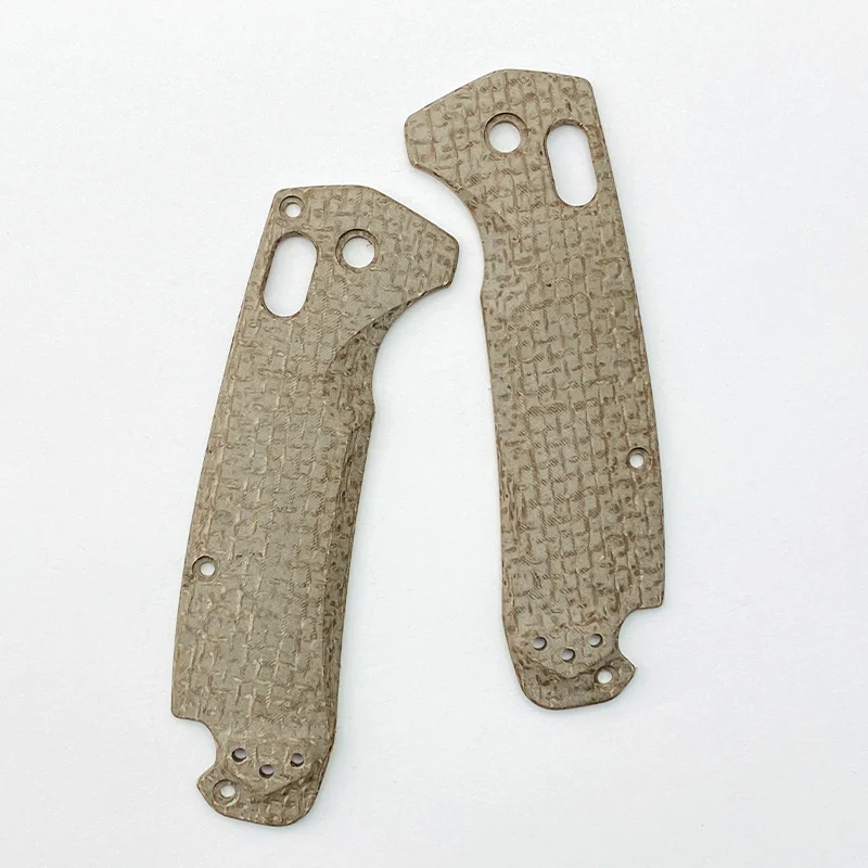 1 par de remendos de aperto de faca dobrável personalizados de material micarta escala para garfo norte de bancada faça você mesmo acessórios escala de peça