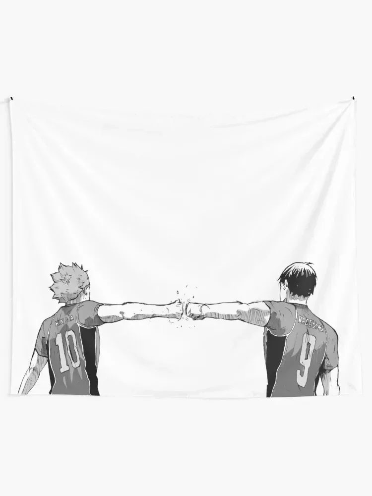 Hinata and Kageyama Fist Bump Tapestry Decorative Paintings Bedroom Decoration Decoration Aesthetic Decoration Bedroom Tapestry