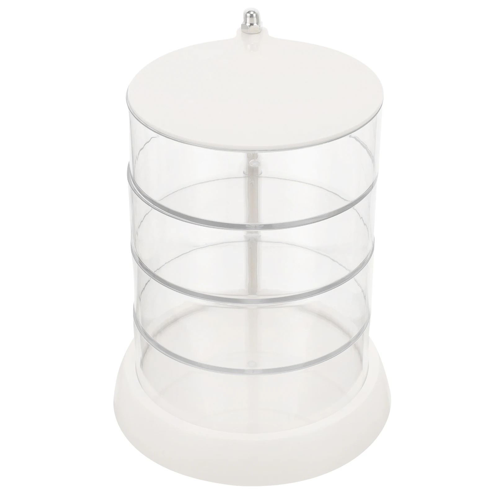 

Rotating 4-Layer Jewelry Storage Box Clear Organizer Transparent Lid Dust-Proof Bracelet Necklace Ring Earrings Holder