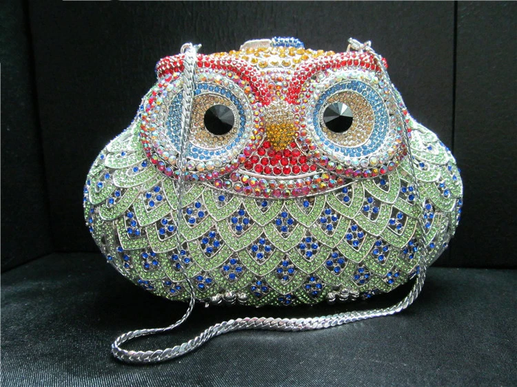 KHNMEET Owl Party Bags for Women Prom Day Clutches Ladies Bridal Evening Bags Animal Purse