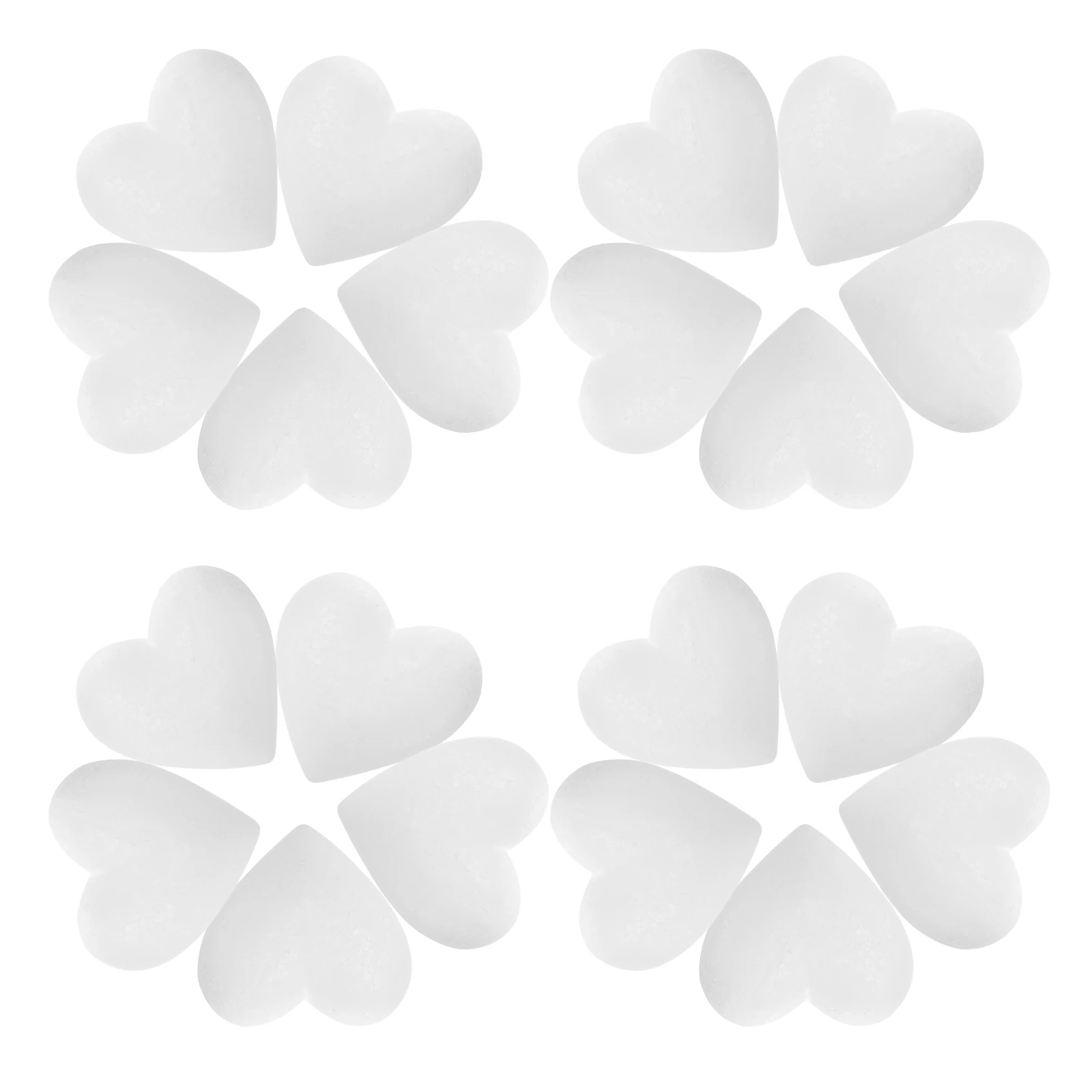 

20pcs Heart Diy Crafts Wedding Valentine Decoration Blank Balls Art Party Supplies Unfinished Craft Ornaments Heart Shaped