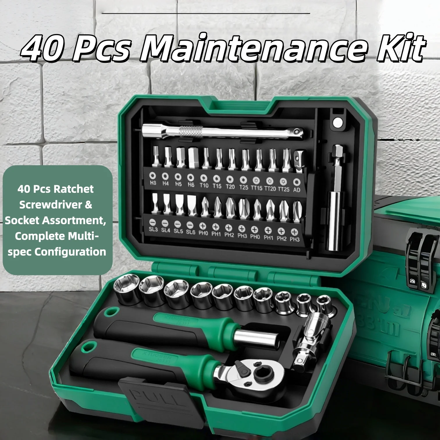 Industrial Grade 40 In 1 Ratchet Screwdriver Combination Set Multifunctional Phillips Slotted Hand Tool Cycling kit Car Repair
