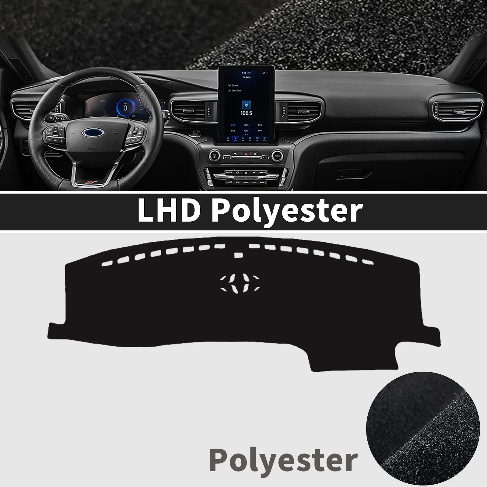

Car Dashboard Mat for Ford Explorer U625 MK6 2020 2021 2022 Sunshade Protective Carpet Dash Mat Dashmat Accessories