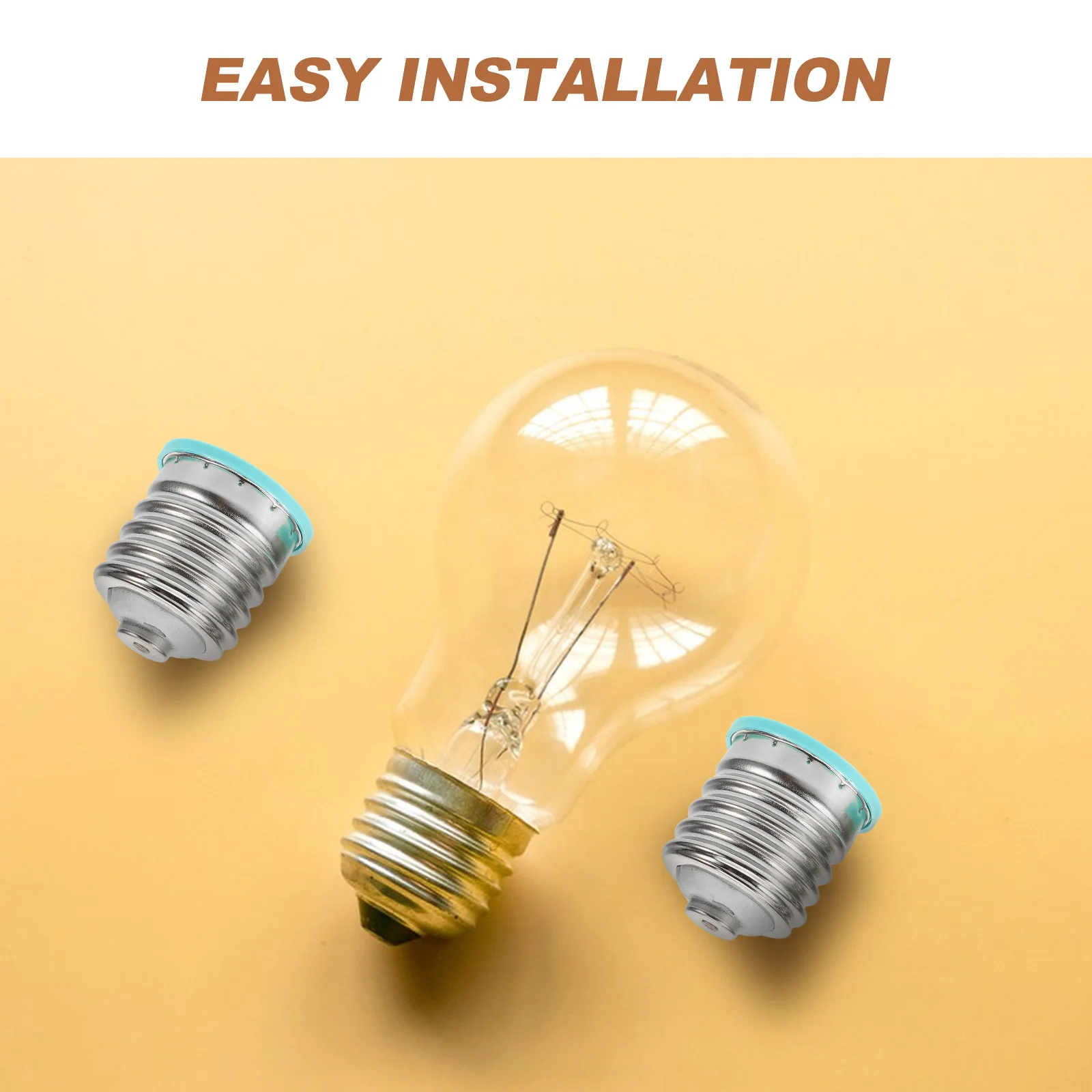 

2pcs Lamp Socket Converter E40 To E27 Light Bulb Adapter Sturdy Heat Resistant Easy Install Indoor Lamp Holder Replacement