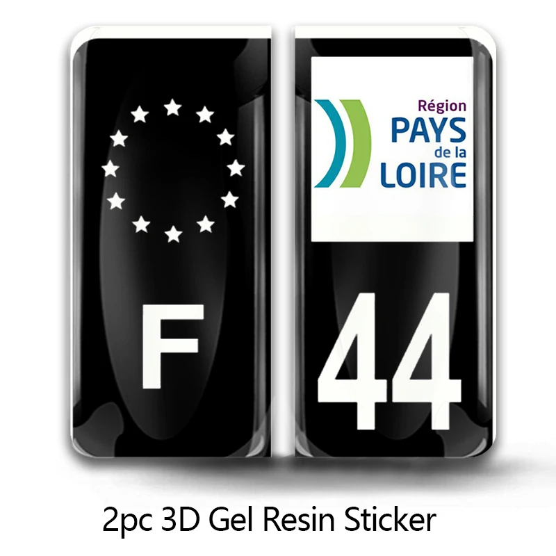 2x 3D Domed Union Jack Black F 44 Vehicle Number Plate Stickers 39mm 107mm HIGH GLOSS GE Customizable in Any Sticker Size