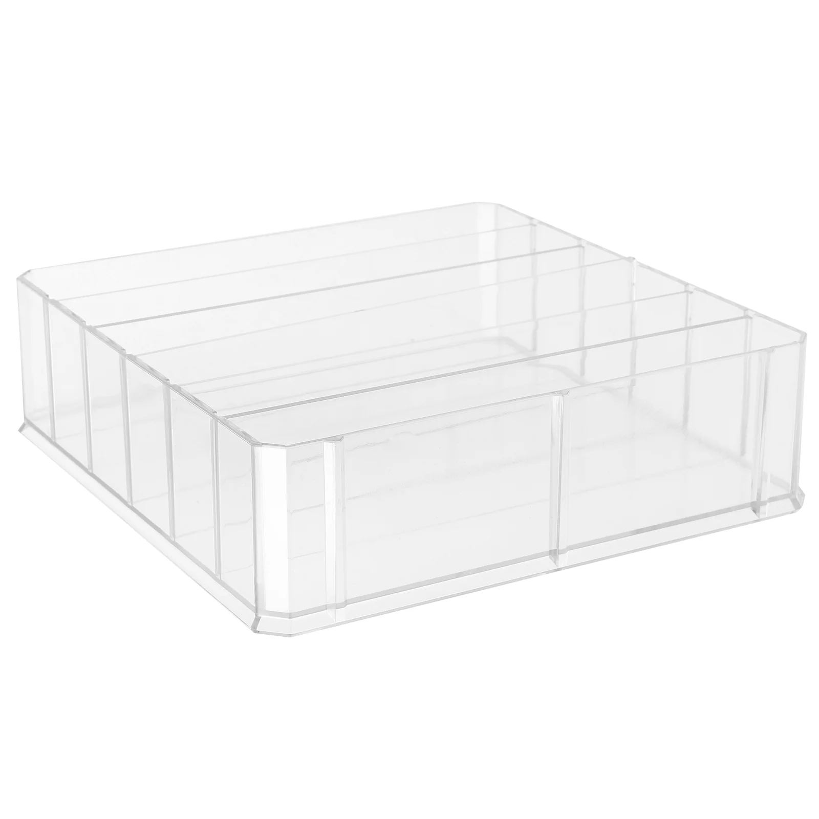 Clear Drawer Organizer Cash Storage Box Conure Food Money Acrylic Holder Bins with Lids