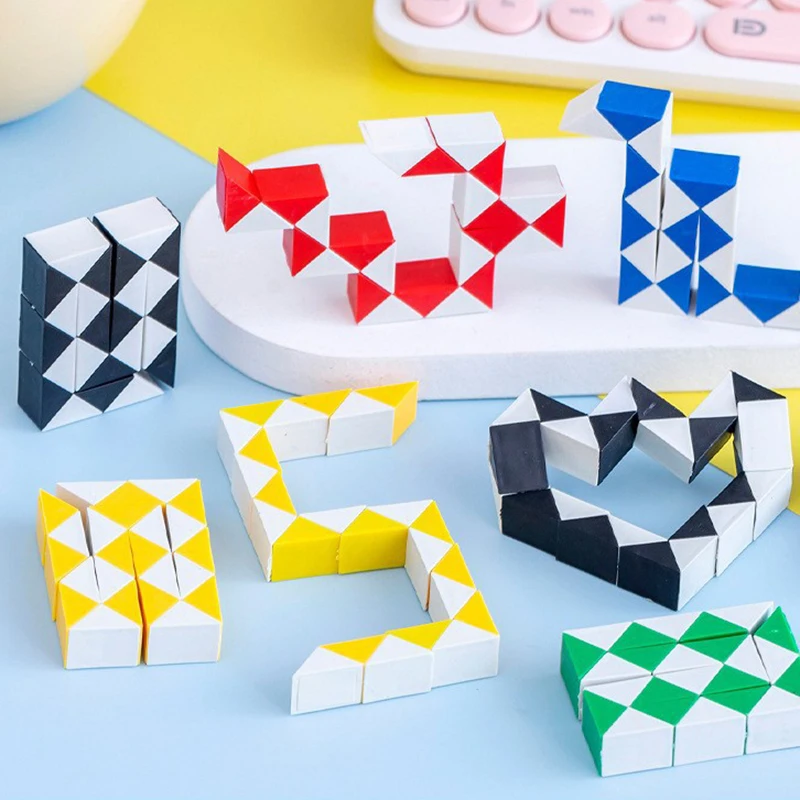 DIY Variety Magic Ruler Folded Puzzle Creative Toy Antistress Cube Educational Toys for Kids Birthday Party Favors School Reward