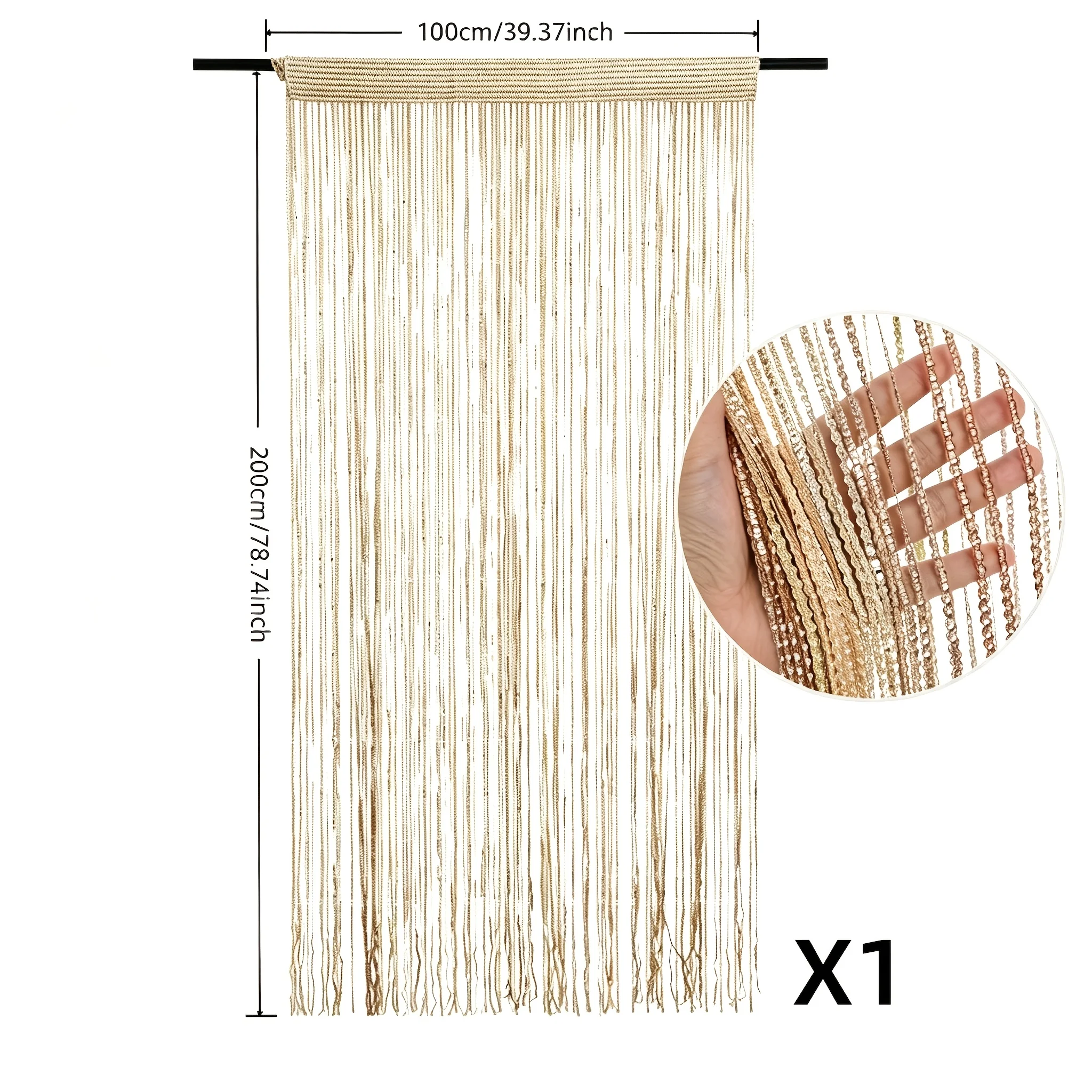 1 adet altın rengi Bohem tarzı - Sequin Fabric Panel incelemesi ve fiyatı