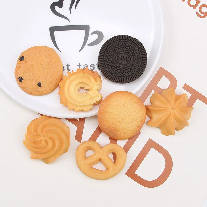 AISHG New Version Creative Cookie Hairpin Woman Girl Simulation Food Snack Funny Hair Trim Edge Clip Biscuits Cute Hairpins