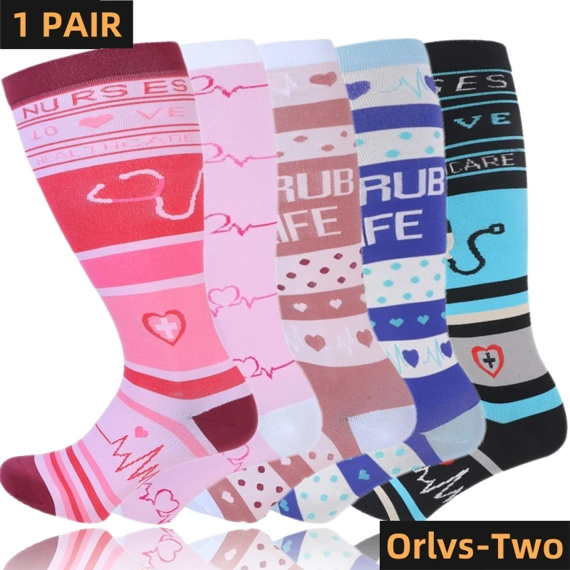 Plus Size 2XL-7XL 20-30 mmHg Compression Socks for Women Men Wide Calf Extra Large Knee High Flight Sock for Circulation Support