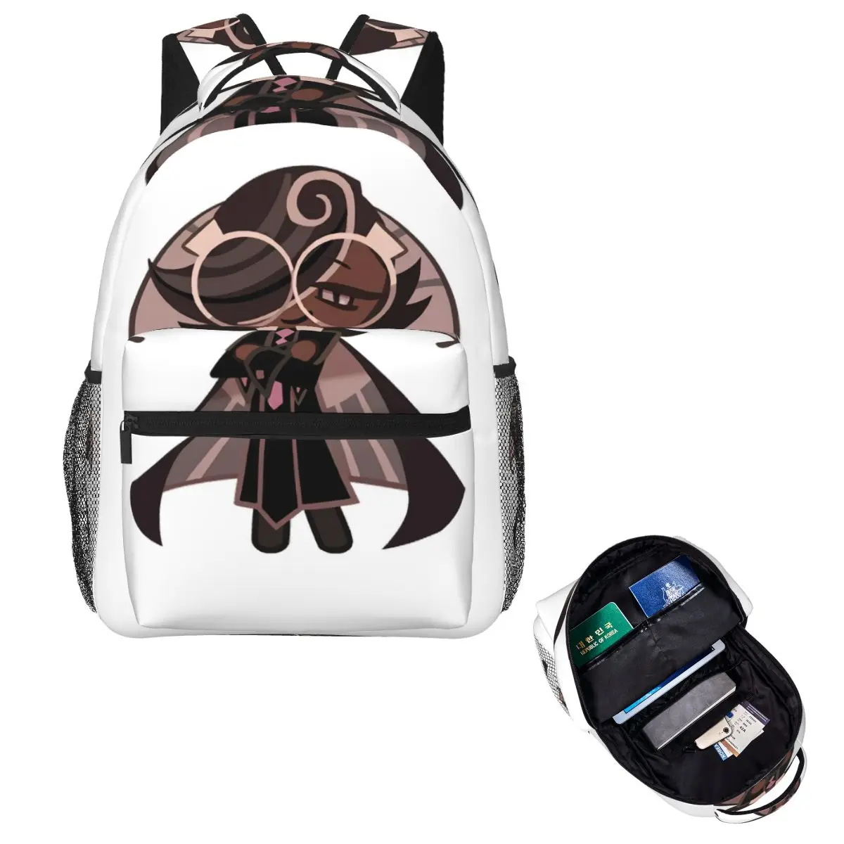 

Espresso Cookie! Cookie Run Kingdom Student Backpack School Bag Hiking Travel Daypack Men Women Fashion Bookbag Shoulder Bags