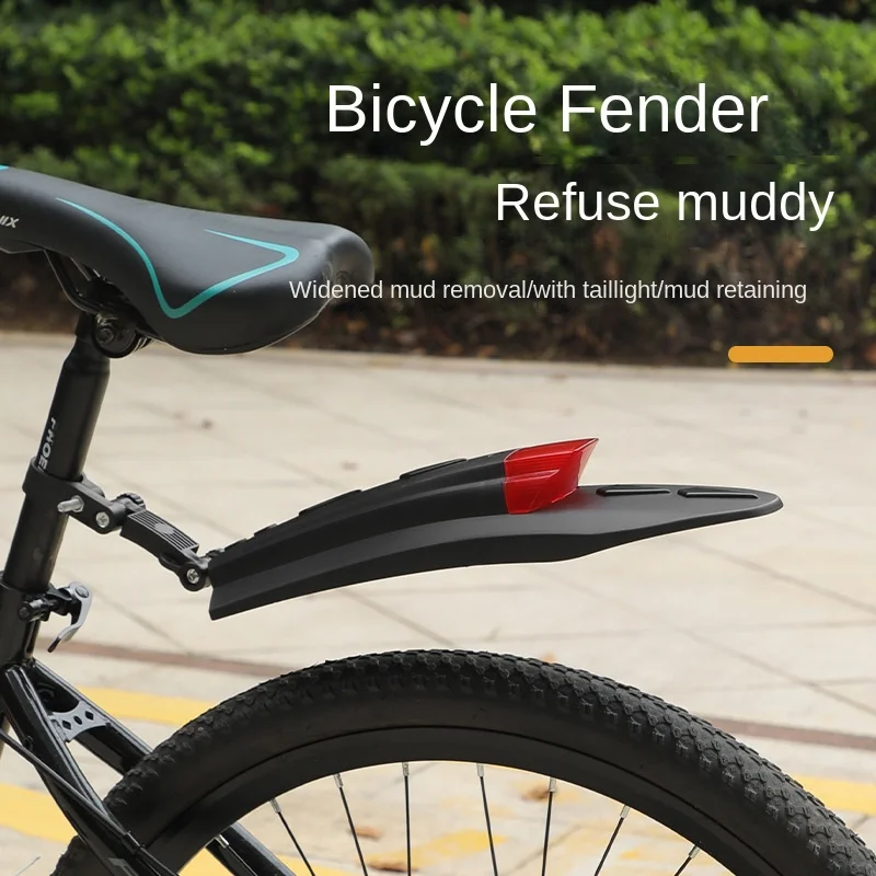 2pcs Bicycle Fender Universal Mountain Road Bike Front/Rear Mudguard Wings Fender Tire Guard with Tailight MTB Cycling Fenders