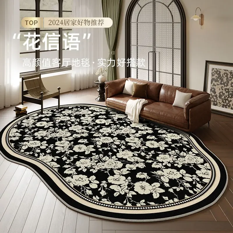 Nordic Garden retro mat living room decoration bed round French sofa irregular bedroom  mandala area rug flannelette Carpet